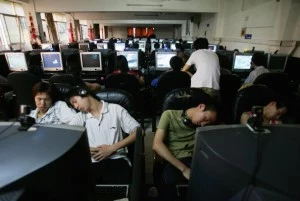 Youngers Sleep At An Internet Cafe Youngers Sleep At An Internet Cafe