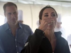Duchess Kate eats an oyster Duchess Kate eats an oyster