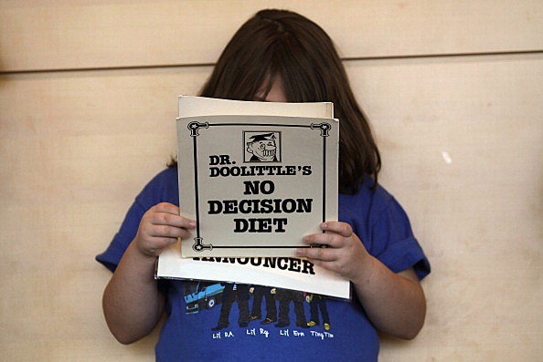 Woman Reads Diet Book Woman Reads Diet Book